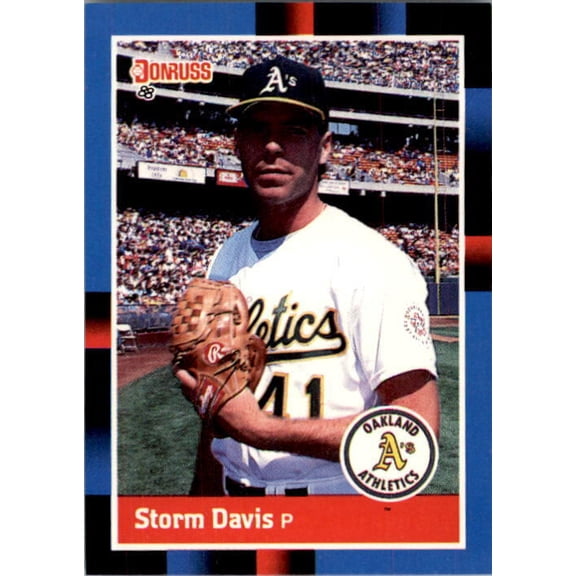 1988 Storm Davis Donruss Baseball Card #595
