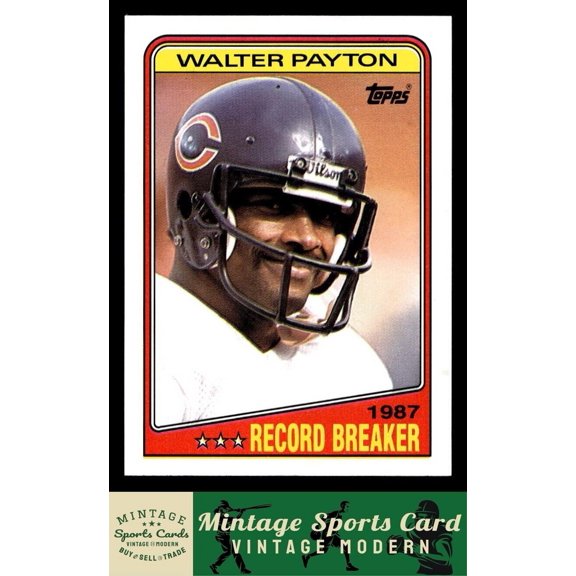 1988 Topps Walter Payton #5 Chicago Bears Football Card