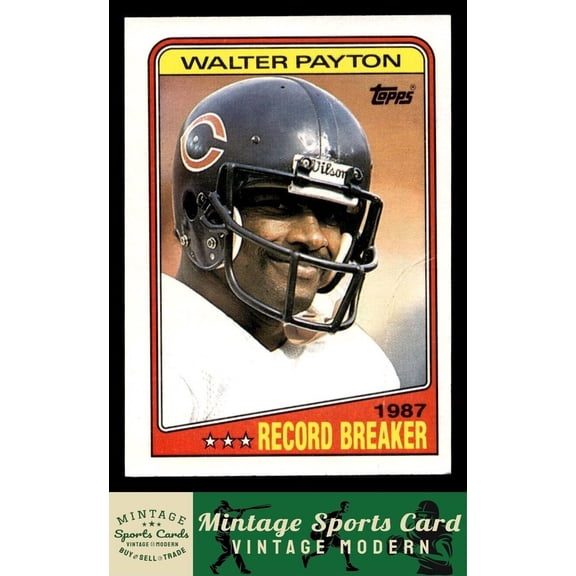 1988 Topps Walter Payton #5 Chicago Bears Football Card