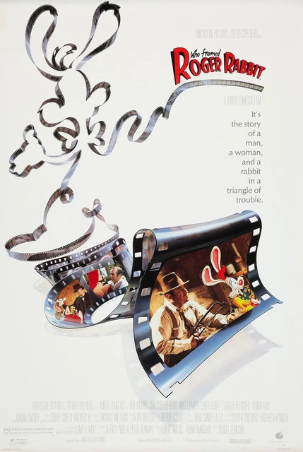 1988 Who Roger Rabbit Movie Poster Bob Hoskins Christopher Lloyd ...