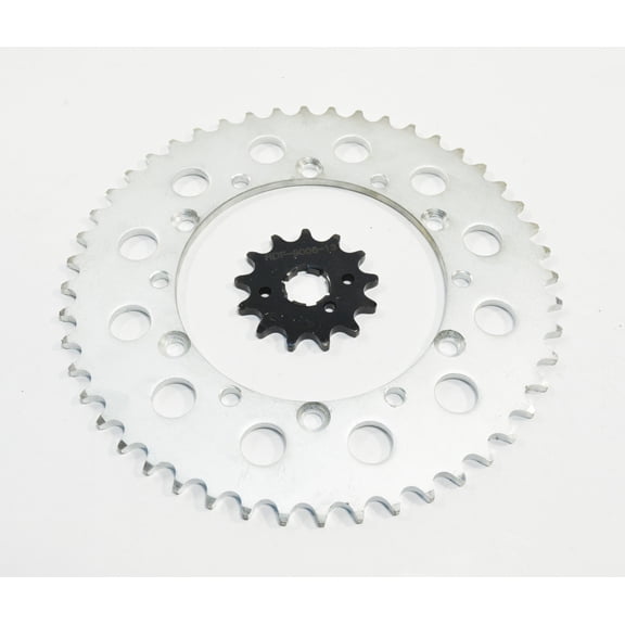 1989-2004 Kawasaki KX500 13 Tooth Front and 48 Tooth Rear Silver Sprocket
