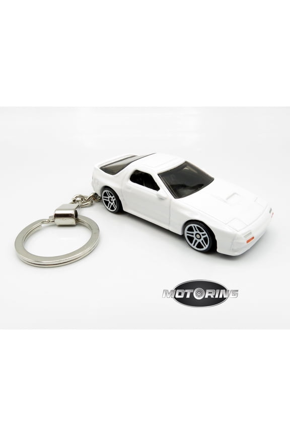 1989 '89 Mazda Savanna RX7 White Car Rare Novelty Keychain 1:64 Diecast