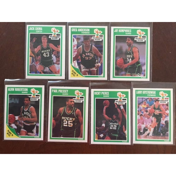 1989-90 Fleer Milwaukee Bucks Team Set 7 Cards Ricky Pierce
