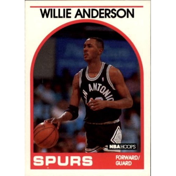 1989-90 Hoops #235 Willie Anderson RC NBA Basketball Trading Card