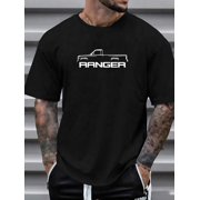 1989-92 Ford Ranger Single Cab Pickup Truck Outline Graphic Art T-Shirt Unisex, for men & women, up to size 5XL