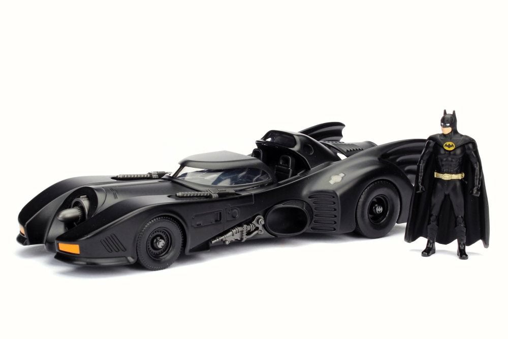 Batman (1989) Batmobile w/ Armor & Batman, 1:24 Scale Vehicle & 2.75 Figure