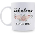 thumbnail image 1 of 1989 Birthday Gifts for Women - Fabulous Since 1989 Birthday Mug - 1989 Birthday Gifts for Mom Grandma Sister Aunt Daughter Granddaughter Friend - 11 Oz, 1 of 6