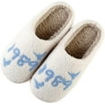 thumbnail image 1 of 1989 Blue Version Slippers Meet Me At Midnight Slippers Lavender Haze Slippers Warm Fuzzy House Slippers for Women, 1 of 7
