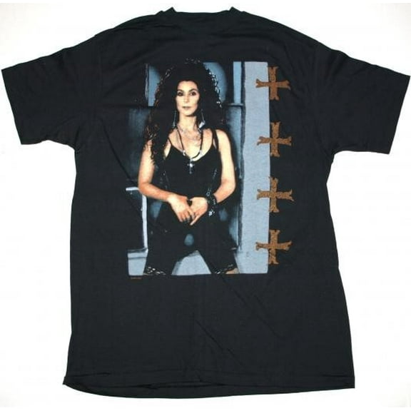 1989 CHER Heart & Stone Concert Tour T-Shirt Black All size
