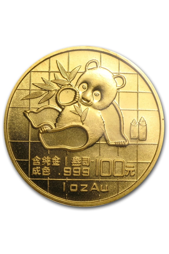 1989 China 1 oz Gold Panda Small Date BU (Sealed)