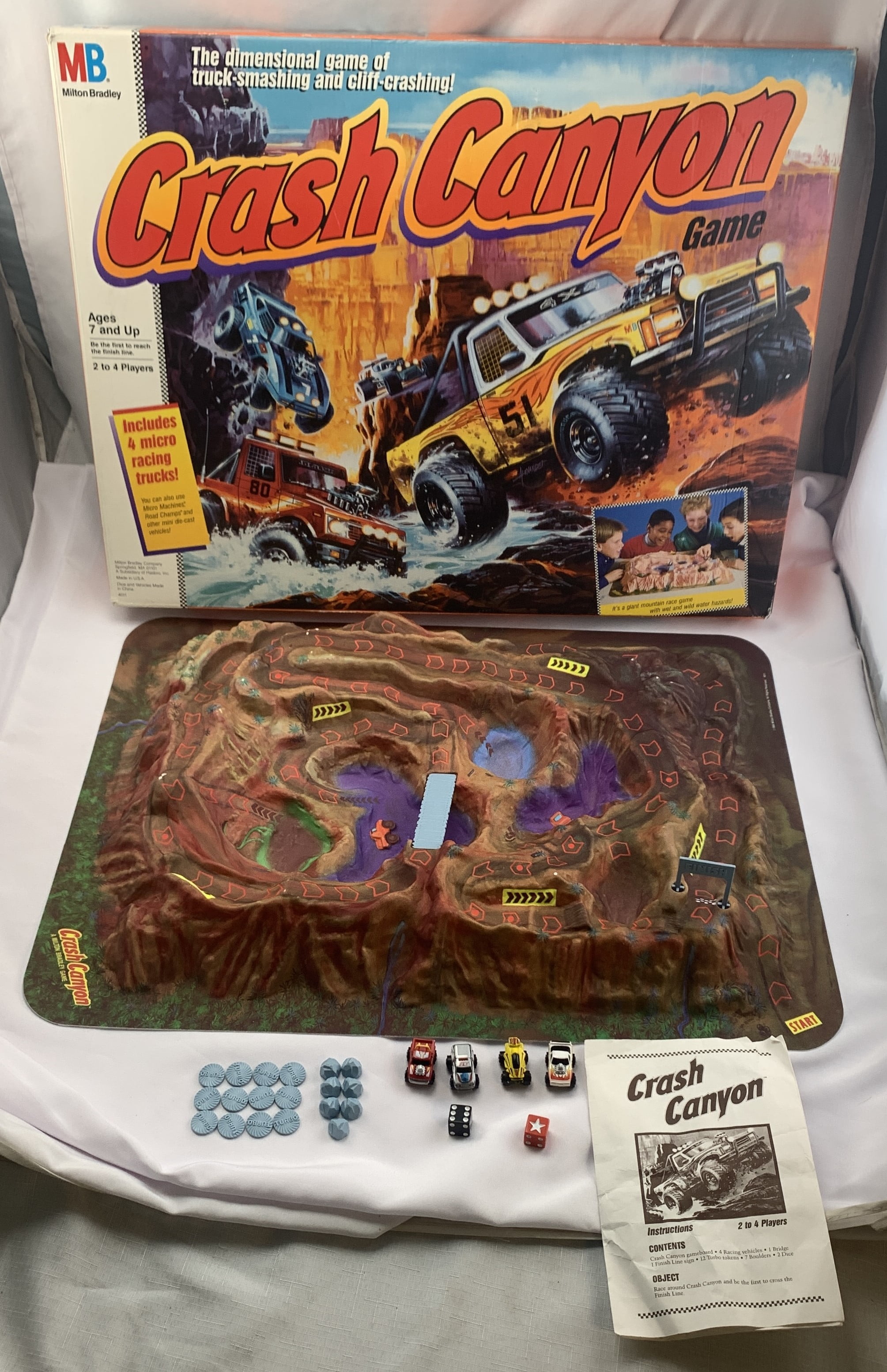 1989 Crash Canyon Game by Milton Bradley Complete in Great Condition