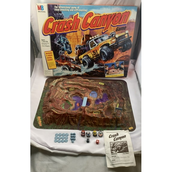 1989 Crash Canyon Game by Milton Bradley Complete in Great Condition