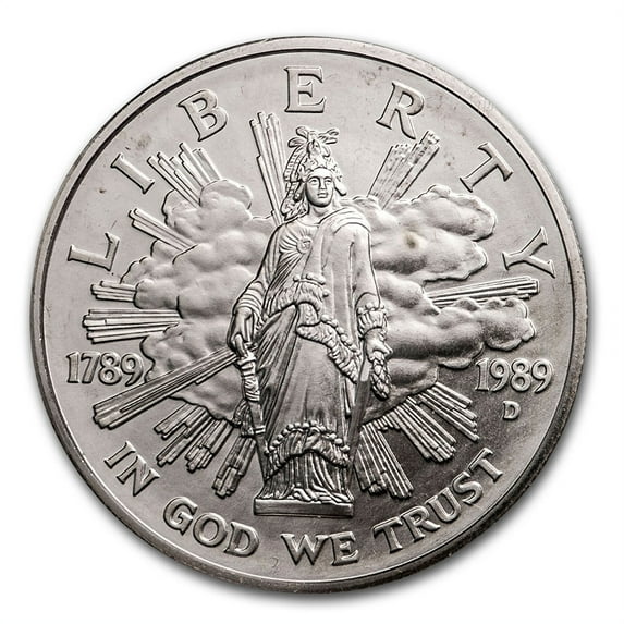 1989-D Congressional $1 Silver Commem BU (Box & COA)