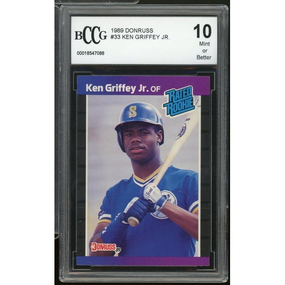 1989 Donruss #33 Ken Griffey Jr. Rookie Card BGS BCCG 10 Mint+