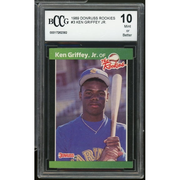 1989 Donruss Rookies #3 Ken Griffey Jr. Rookie Card BGS BCCG 10 Mint+