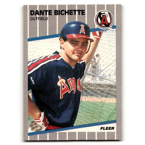 1989 Fleer #468 Dante Bichette California Angels Baseball Card EX/N California Angels MLB Baseball Trading Card