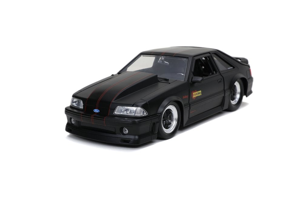 1989 Ford Mustang GT, Black - Jada Toys 32304/4 - 1/24 scale Diecast Model Toy Car