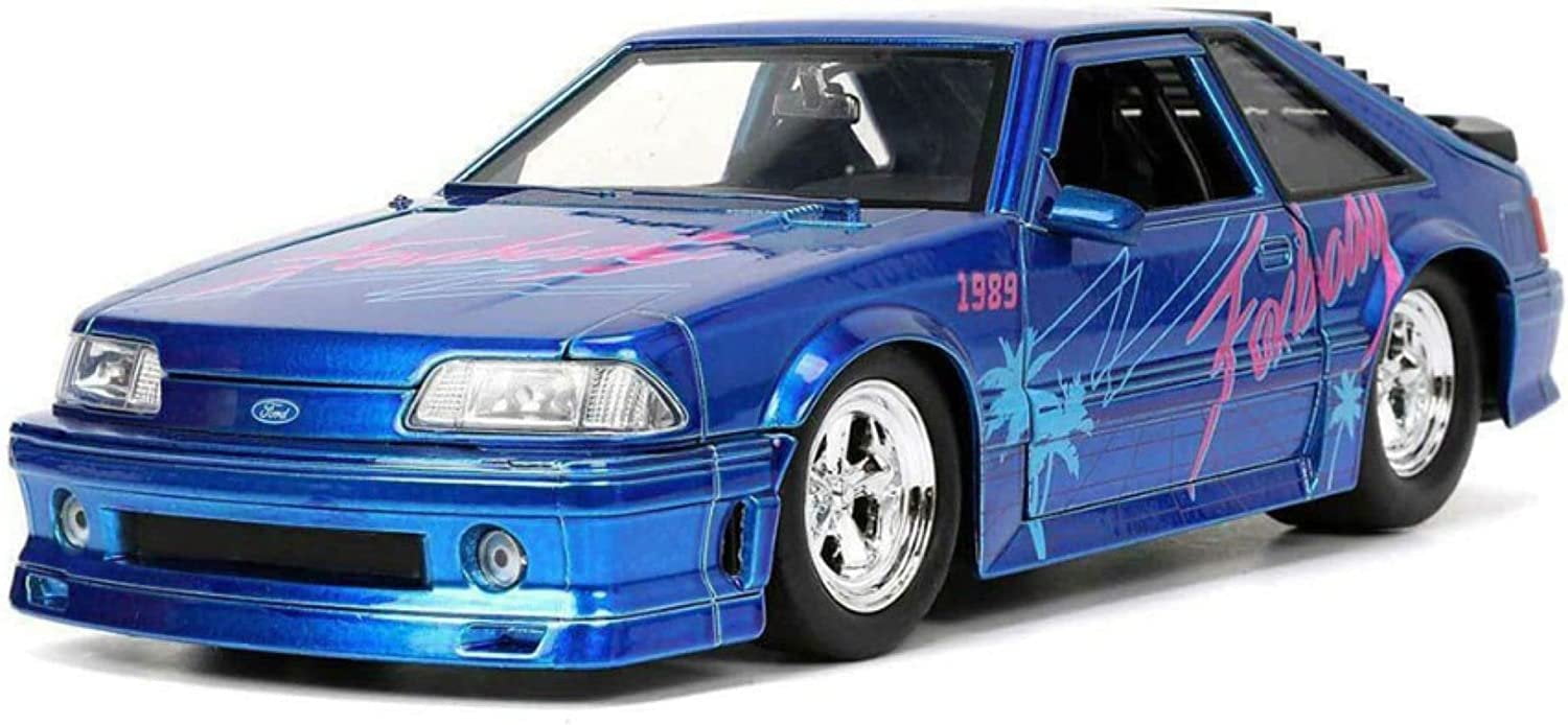 Jada Toys I Love The 80’s 1:24 1989 Ford Mustang GT Die-Cast Car, Toys for Kids and Adults, Blue Jada Toys I Love The 80’s 1:24 1989 Ford Mustang GT Die-Cast Car, Toys for Kids and Adults, Blue