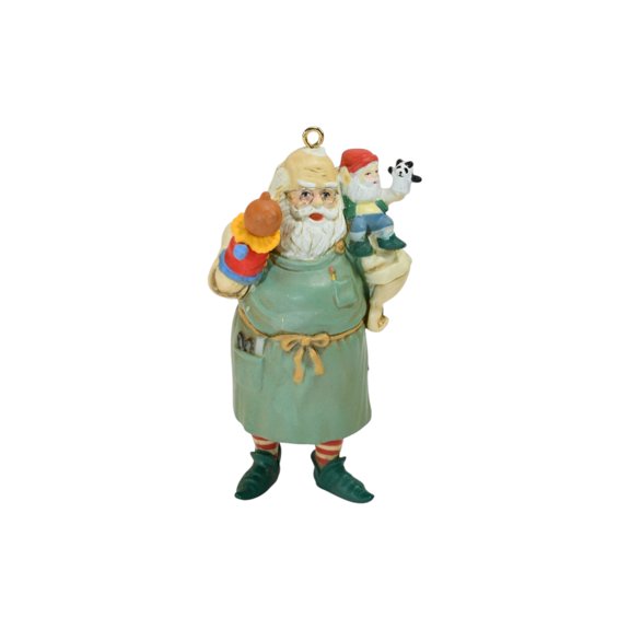 1989 In the Workshop (Toymaker Santa) Carlton Cards Christmas Tree Ornament 102343-8