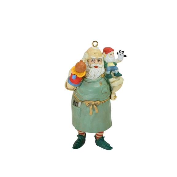 1989 In the Workshop Toymaker Santa (Heirloom) Carlton Cards Christmas Tree Ornament 102343-8