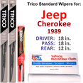thumbnail image 1 of 1989 Jeep Cherokee Wiper Blades (Set of 3) w/Rear Wiper, 1 of 3