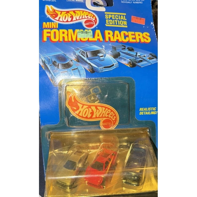 1989 Mattel Hot Wheels Mini Formula Racers Ferrari 3 Pack w/ Patch
