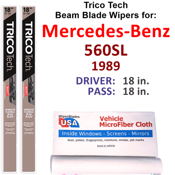 1989 Mercedes-Benz 560SL Beam Blade Wipers (Set of 2)