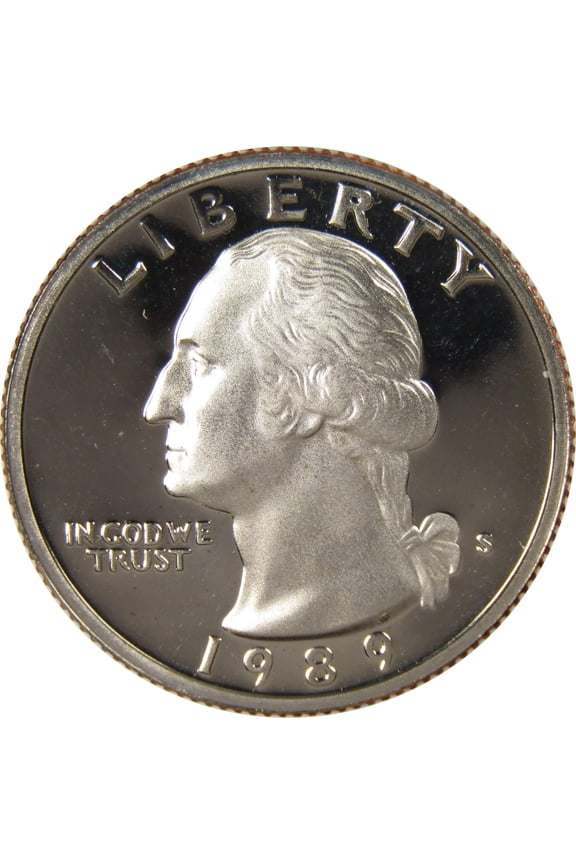 1989 S Washington Quarter Choice Proof 25c US Coin Collectible
