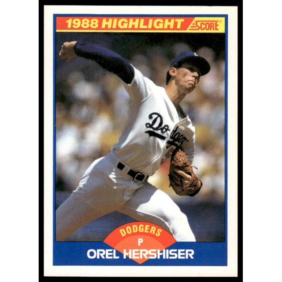 1989 Score Baseball 1988 Highlight Orel Hershiser #653