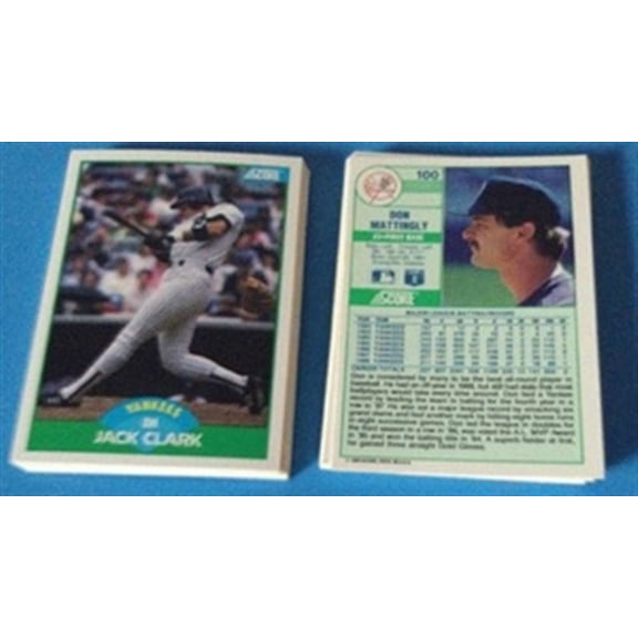1989 Score Plus Traded New York Yankees Team Set Don Mattingly