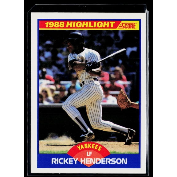 1989 Score Rickey Henderson New York Yankees #657 Baseball Card