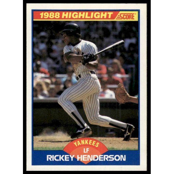 1989 Score Rickey Henderson #657 New York Yankees MLB Baseball Card Near Mint or Better