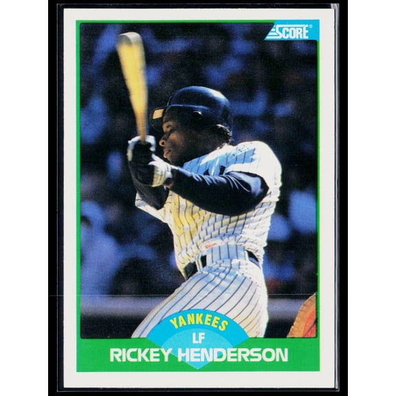 1989 Score Rickey Henderson New York Yankees #70 Baseball Card