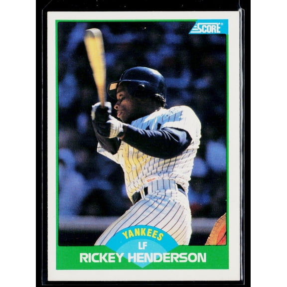 1989 Score Rickey Henderson #70 New York Yankees Baseball Card