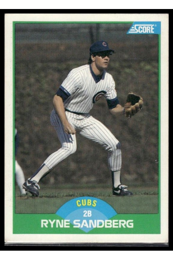 1989 Score Baseball Card #35 Ryne Sandberg Chicago Cubs Very Good