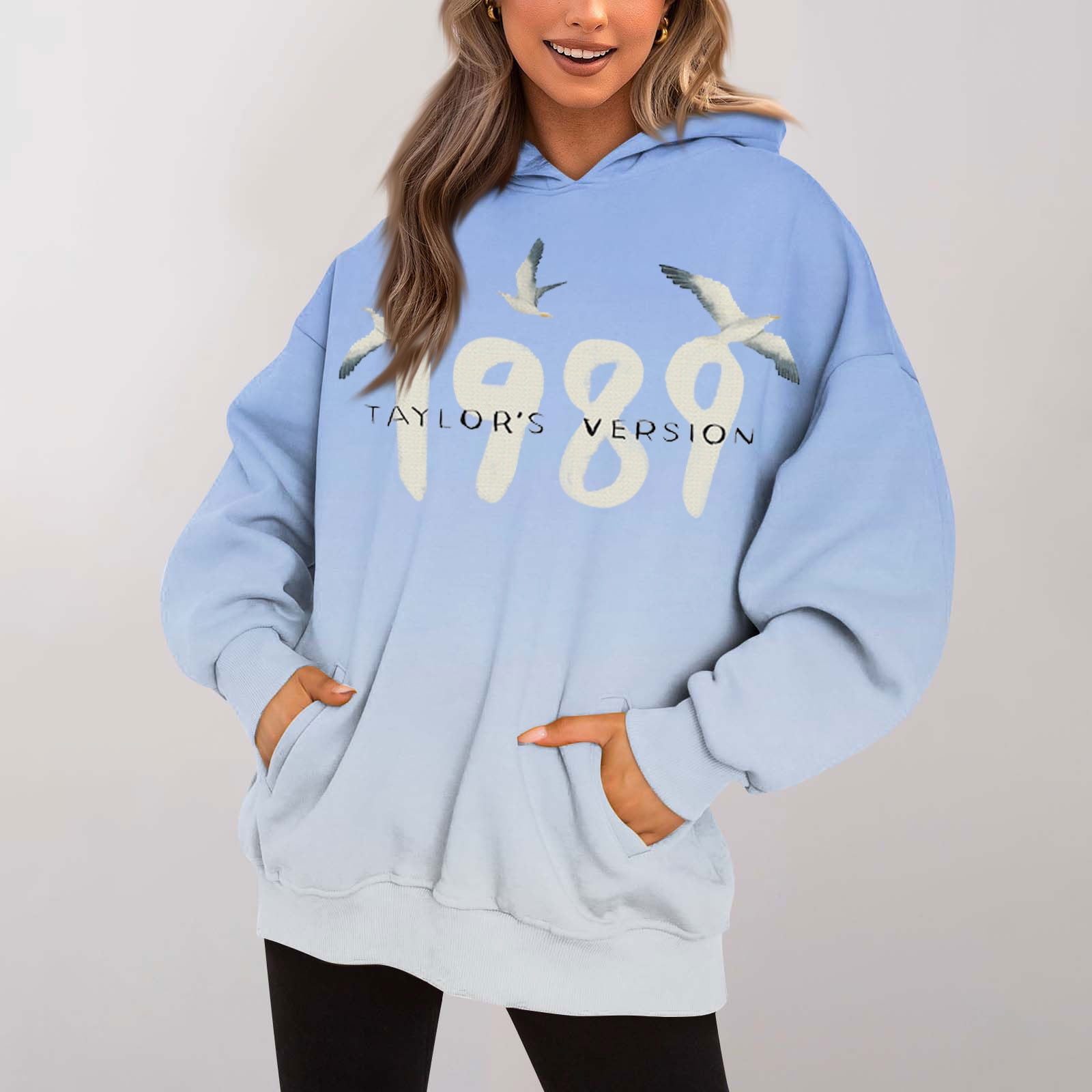 1989 TayIor Swift's Hoodie,TayIor Swift's Sweatshirt,Women's Oversized  Sweatshirt Pullover Hoodie Long Sleeves with Pockets Winter Fall Clothing  Solid Color Pullover Sports Workout Casual Clothes 