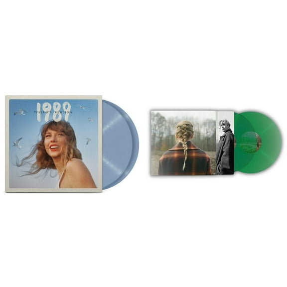 1989 (Taylor's Version) (2LP/Crystal Skies Blue Vinyl) & Taylor Swift - Evermore (Translucent Green Vinyl/2LP)