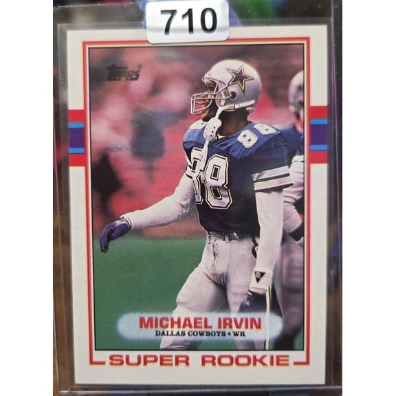 1989 Topps Super Rookie Michael Irvin #383 Dallas Cowboys Football Card Dallas Cowboys NFL Football Trading Card