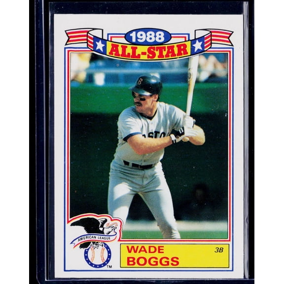 1989 Topps Glossy All-Stars Wade Boggs #4a Boston Red Sox Baseball Card