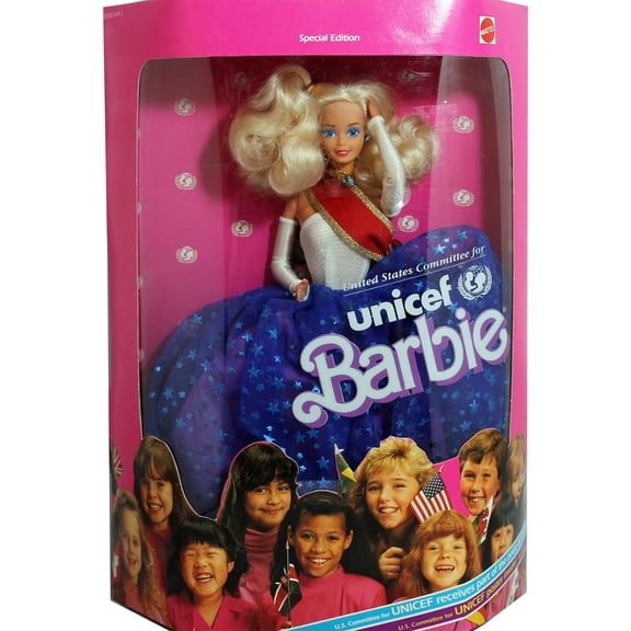 1989 United State Committee for Unicef Barbie, NRFB, (1920) Non-Mint Box