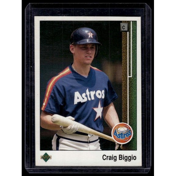 1989 Upper Deck Craig Biggio RC #273 Houston Astros Baseball Card Houston Astros MLB BASEBALL Trading Card