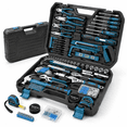 199-Piece Basic Household and Auto Repair Tool Set, Blue and Black ...