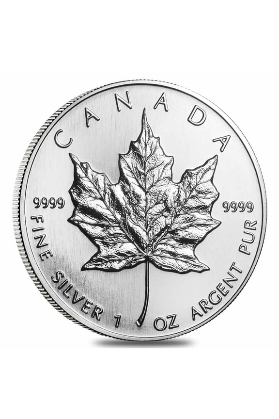 1990 1 oz Silver Canadian Maple Leaf .9999 Fine $5 Coin BU (Sealed)
