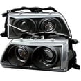 thumbnail image 1 of 1990-1991 Honda Civic CRX Projector Headlights LED Halo - Black, 1 of 1
