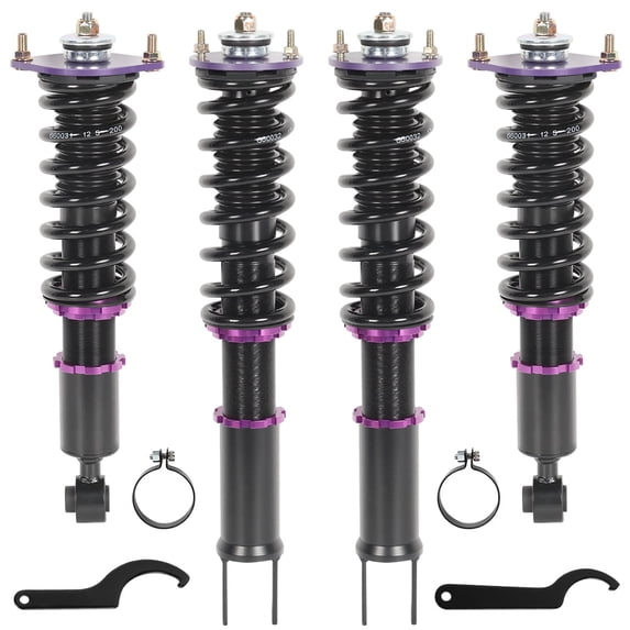 SPEEDWOW Coilovers Shocks Kits for 1990-1996 Nissan Fairldy Z 300ZX, 24 Levels Damper Adjustable Coilovers Suspension Struts Kit, Twin-Tube Lowering Kit