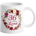 thumbnail image 1 of 1990 36th Birthday Gifts for Women, Birthday Gifts for Women Turning 36 years old, 36th Bday Gifts Ideas, Mothers Day Christmas Gifts for Mom, Grandma, Aunt, Wife, Sister, 36 Years Loved Mug, 1 of 7
