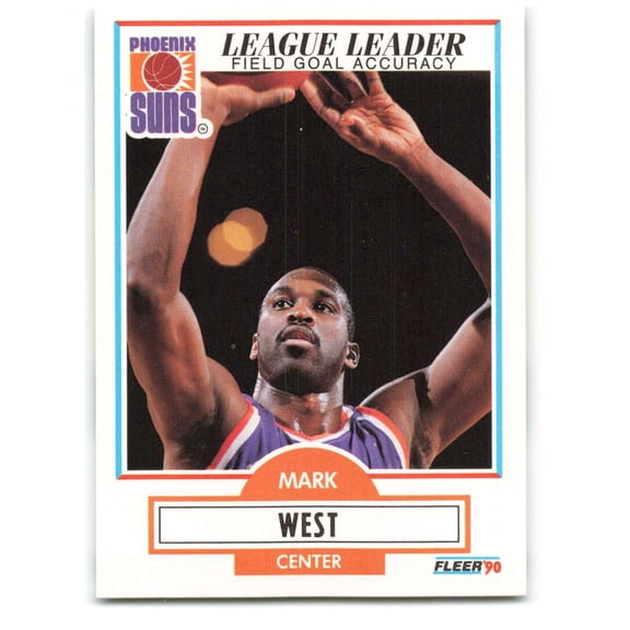 1990-91 FLEER #153 MARK WEST PHOENIX SUNS