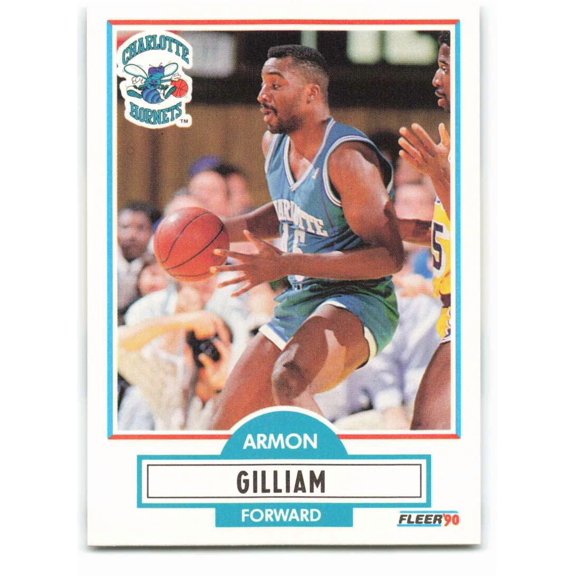 1990-91 FLEER #19 ARMON GILLIAM CHARLOTTE HORNETS