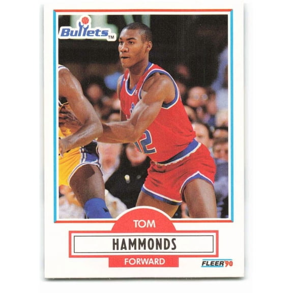 1990-91 FLEER #193 TOM HAMMONDS RC WASHINGTON BULLETS