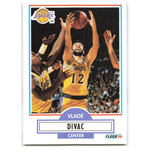 1990-91 FLEER #91 VLADE DIVAC RC LOS ANGELES LAKERS